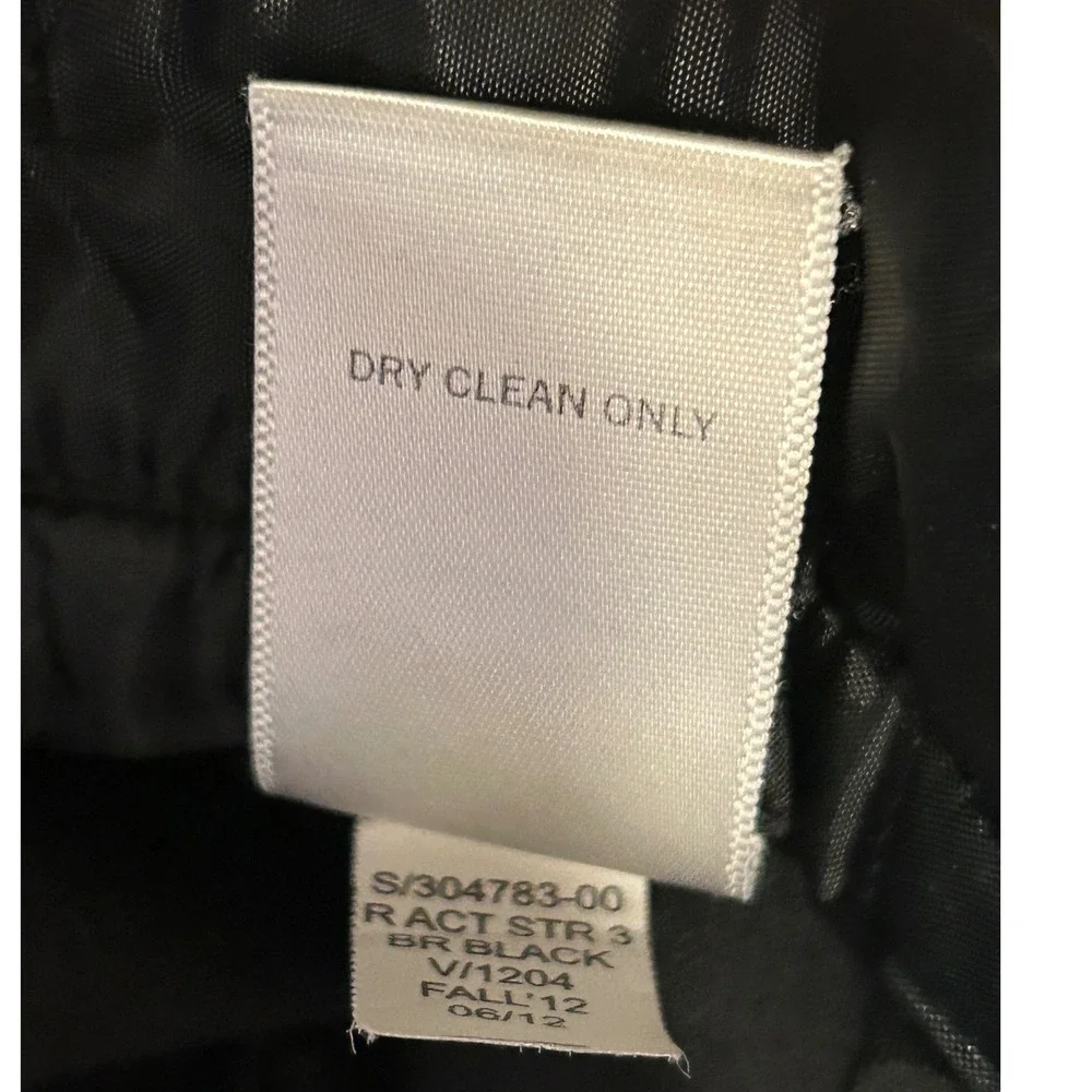 Banana Republic Ryan Fit Straight Leg Trouser Women's Size 4 Black Classic Pants